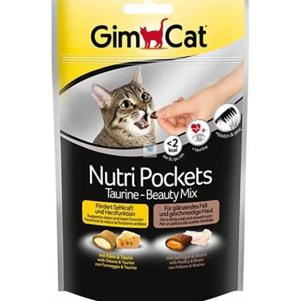 NUTRI POCKETS GATO QUESO TAURINA 60 g Snacks para gatos