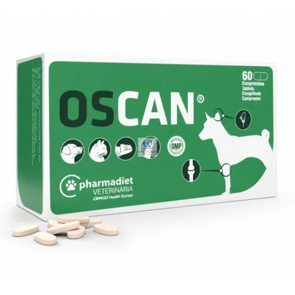 OSCAN 60 Comprimidos Condroprotector para Perros y Gatos