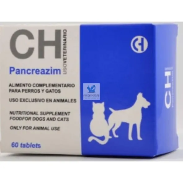 PANCREAZIM 60 Comprimidos Pancreatitis en Perros y Gatos