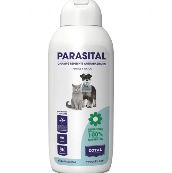 PARASITAL CHAMPU REPELENTE 400 ml Antiparasitario para Perros y Gatos