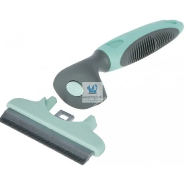 PEINE RASTRILLO PERRO TURQUESA/GRIS 15x7.5 cm Peine para Perros