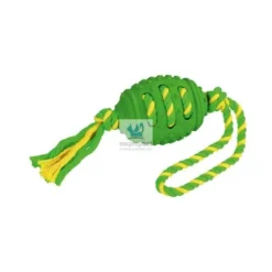 PELOTA FUTBOL 42 cm GOMA/CUERDA VERDE/AMARILLO
