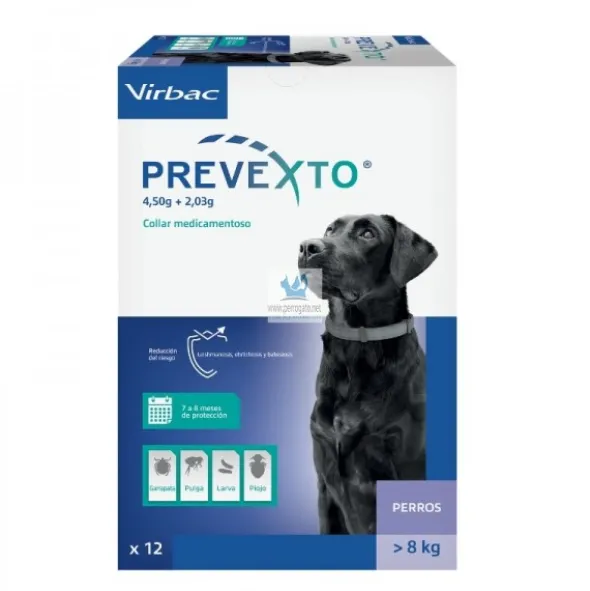 PREVEXTO PERRO 70 cm Collar Antiparasitario externo para perros