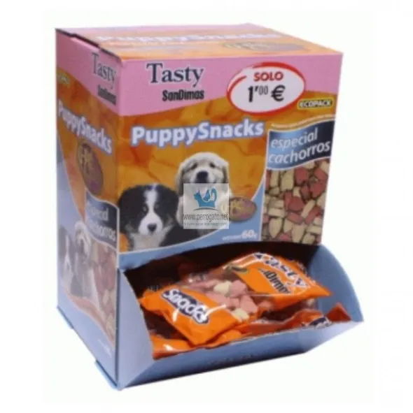 PUPPY SNACKS SANDIMAS Display 60 g x 40 Unidades