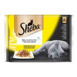 SHEBA DELICATEZE GELATINA AVES 13 x 4 x 85 g Comida para Gatos
