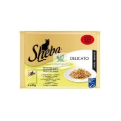 SHEBA DELICATEZE GELATINA AVES 13 x 4 x 85 g Comida para Gatos