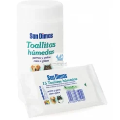 TOALLITAS HUMEDAS SAN DIMAS 50 Unidades Hipiene de Perros y Gatos