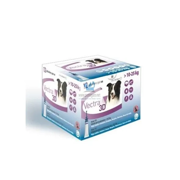 VECTRA 3D 12 Pipetas Antiparasitario Externo para Perros
