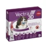 VECTRA 3D 3 Pipetas + de 40 kg Antiparasitario Externo Pipetas para perros