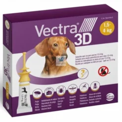 VECTRA 3D 3 Pipetas 1.5-4 kg Antiparasitario Externo Pipetas para perros