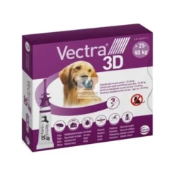 VECTRA 3D 3 Pipetas 25-40 kg Antiparasitario Externo Pipetas para perros