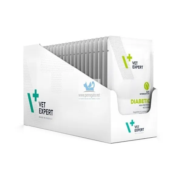 VetExpert Cat DIABETIC Bolsa 12x100 g Comida para gatos