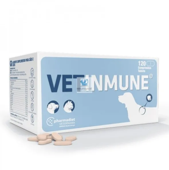 VETINMUNE 120 Comprimidos Inmunidad para Perros y Gatos