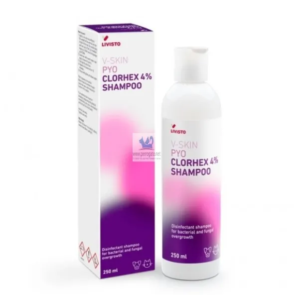V-SKIN PYO CLORHEX 4 % 250 ml Pioderma en perros y gatos