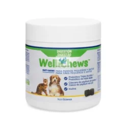 WELLICHEWS DIGESTION PERRO S Y GATO 120 Chews 106.4 g Salud Digestiva de Perros y Gatos