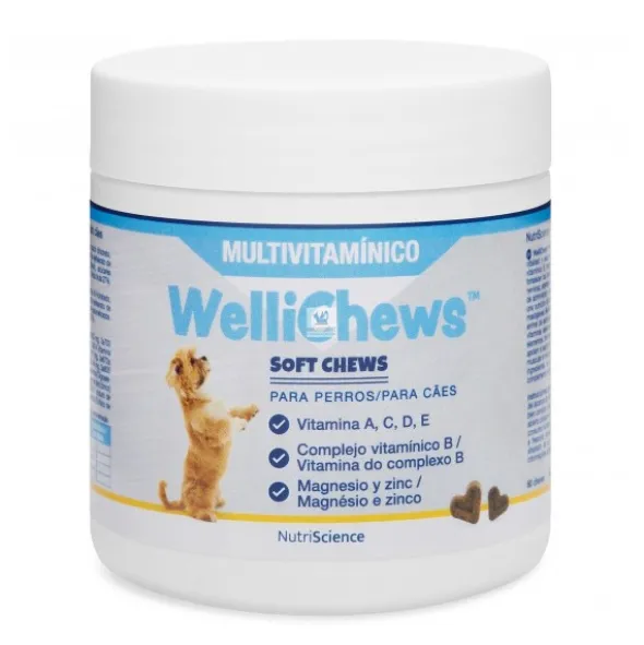 WELLICHEWS MULTIVITAMINICO PERRO 60 Chews 114.6 g Vitaminas para Perros